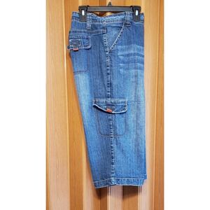 Cato size 16 blue denim capris
